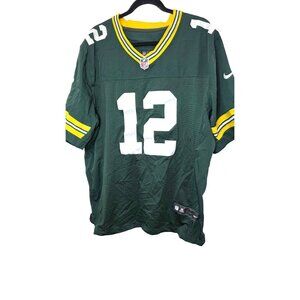 Nike NFL On Field Aaron Rodgers Green Bay Packers Jersey Green/Yellow/White 48